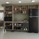Ver imagem 2 de Cozinha Completa Alice 10 Portas 2 Gavetas Marrom/grafite - Panorama Móveis
