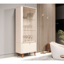 Ver imagem 1 de Cristaleira Louceira Sala de Jantar com Vidro Arumã MDF Design Moderno