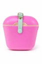 Ver imagem 4 de Bolsa Térmica Cooler Retrô com Alça em Couro 12 Litros - Rosa Chiclete Alça Verde