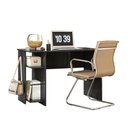 Ver imagem 1 de Mesa Para Computador Escritório e Gamer 2 Prateleiras Escrivaninha Preto - Qmovi
