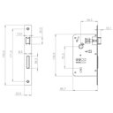 Ver imagem 2 de Fechadura Safira Interna Roseta Quadrada Latonada Oxidada 55mm União Mundial
