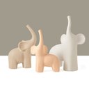 Ver imagem 2 de Kit esculturas elefantes em cerâmica - 3 peças MART