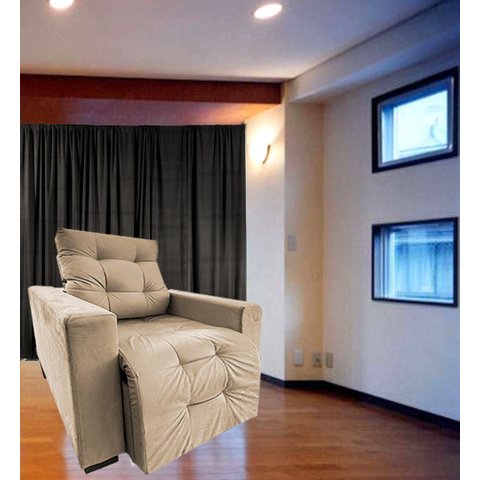 Poltrona Amamentação Retratil E Reclinavel Sala Quarto Mamae Sofia Capuccino