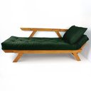 Ver imagem 5 de Sofá Japão Futon Verde Militar em Madeira Maciça Cor Mel