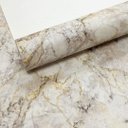 Ver imagem 3 de Papel de Parede Marmorizado Dourado Vinilico Lavável+cola com Aplicação
