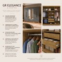 Ver imagem 2 de Guarda Roupa Casal Roupeiro 6 Portas 2 Gav Espelho Quarto Nature Alasca