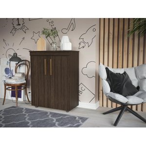 Armário Multiuso Organizador Office 2 Portas Advantage Cor Cappuccino Marca Batrol
