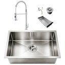 Ver imagem 1 de Kit Cuba Gourmet Cozinha 50x40 Inox 304 Prata com Torneira Retrátil Brinovar