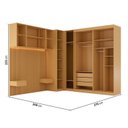 Ver imagem 4 de Guarda Roupa Planejado 5 Peças 1 Mesa Cabeceira Samambaia CabeCasa MadeiraOriginals Marrom/Carvalho