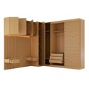 Ver imagem 3 de Guarda Roupa Planejado 5 Peças 1 Mesa Cabeceira Samambaia CabeCasa MadeiraOriginals Marrom/Carvalho