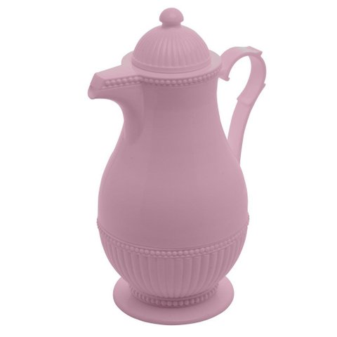 Garrafa Térmica de Plástico Vintage Lyor 1l Rosa Claro