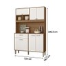 Cozinha Compacta Erva Doce 120cm Ipê Off White Nicioli - 2