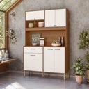 Ver imagem 1 de Cozinha Compacta Erva Doce 120cm Ipê Off White Nicioli