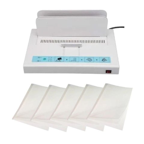 Encadernadora Térmica Rd500 e 30 Capa Térmica 350 A4 Branca