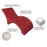 Espreguiçadeira Relaxante para Descanso P02 Suede - Amarena Móveis Vermelho - 2