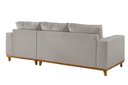 Ver imagem 6 de Sofá Fixo com Chaise 2,5m Cronos Linho com Molas Lado Esquerdo Meu Sofá Online