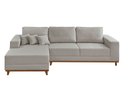 Ver imagem 2 de Sofá Fixo com Chaise 2,5m Cronos Linho com Molas Lado Esquerdo Meu Sofá Online