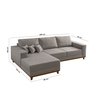 Sofá Fixo com Chaise 2,5m Cronos Linho com Molas Lado Esquerdo Meu Sofá Online - 7
