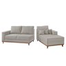 Sofá Fixo com Chaise 2,5m Cronos Linho com Molas Lado Esquerdo Meu Sofá Online - 6