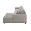 Ver imagem 4 de Sofá Fixo com Chaise 2,5m Cronos Linho com Molas Lado Esquerdo Meu Sofá Online