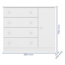 Ver imagem 6 de Quarto de Bebê Cômoda 2561 e Berço Mini Cama 1344 Doce Sonho Branco - Qmovi