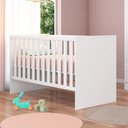 Ver imagem 2 de Quarto de Bebê Cômoda 2561 e Berço Mini Cama 1344 Doce Sonho Branco - Qmovi