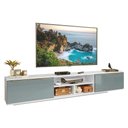 Ver imagem 2 de Rack Suspenso para Tv até 80 Polegadas 218 Cm 2 Portas Branco/cinza Lux Madesa