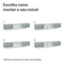 Ver imagem 6 de Rack Suspenso para Tv até 80 Polegadas 218 Cm 2 Portas Branco/cinza Lux Madesa