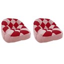 Ver imagem 1 de Kit 02 Poltrona Paloma Escritório Sala Pé Plástico Suede Rosa Bebê e Suede Vermelho - DOMINIC DECOR
