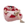 Kit 02 Poltrona Paloma Escritório Sala Pé Plástico Suede Rosa Bebê e Suede Vermelho - DOMINIC DECOR - 3