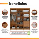 Ver imagem 4 de Guarda Roupas Casal 6 Portas 3 Gavetas Sing