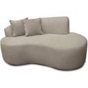 Ver imagem 2 de Sofá Feijão Orgânico Curvo Decorativo Forma Orgânica Linho para Sala e Escritorio