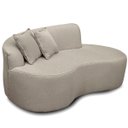 Ver imagem 3 de Sofá Feijão Orgânico Curvo Decorativo Forma Orgânica Linho para Sala e Escritorio