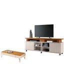 Ver imagem 1 de Rack Bancada Rivera 1.8 com Mesa de Centro Cadenza Cinamomo Off White – Hb Móveis