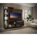 Ver imagem 2 de Estante Tv 55" Com 3 Leds E 2 Portas Dallas Multimóveis V3399 Madeirada/Preta Madeirado/Preto