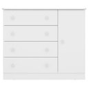 Ver imagem 4 de Berço Americano Doce Sonho 100 com Rodízios e Cômoda 2561 com Nicho Organizador 3 Gavetas Branco
