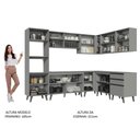 Ver imagem 7 de Armário De Cozinha Completa 465cm Cinza Nice 01 Cinza