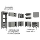 Ver mais imagens de Armário De Cozinha Completa 465cm Cinza Nice 01 Cinza