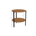 Ver imagem 3 de Mesa de Centro com 1 Prateleira Industrial Marrom Canela/Preto Fosco
