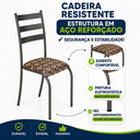 Ver imagem 2 de Conjunto de Cadeiras Jantar Kit com 4 Peças Cozinha Aço