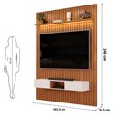 Ver imagem 3 de Painel Trento para TV com Bancada 183 Ripado Freijó/Off White com LED- DJ Móveis