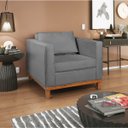 Ver imagem 3 de Kit Sofá 3 Lugares e 2 Poltronas Europa 180 cm Estilo Conforto e Elegância Suede - Doce Sonho Móveis