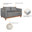 Ver imagem 6 de Kit Sofá 3 Lugares e 2 Poltronas Europa 180 cm Estilo Conforto e Elegância Suede - Doce Sonho Móveis
