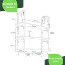 Ver imagem 5 de Prateleira Estilo Industrial Suspensa Teto Cozinha 80cm P.P