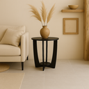 Ver imagem 1 de Mesa de Canto Sala de Estar Canadá com Base Clássica Curva Preto - Arkell