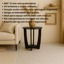 Ver imagem 6 de Mesa de Canto Sala de Estar Canadá com Base Clássica Curva Preto - Arkell
