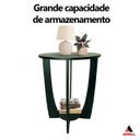 Ver imagem 2 de Mesa de Canto Sala de Estar Canadá com Base Clássica Curva Preto - Arkell
