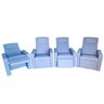 Poltrona Hospitalar Reclinável Azul Medcombo - 4