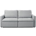 Ver imagem 2 de Sofá 3 Lugares Retrátil Reclinável para Sala de Estar 226cm Detroit K01 Linho Cinza - Lyam Decor