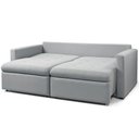 Ver imagem 3 de Sofá 3 Lugares Retrátil Reclinável para Sala de Estar 226cm Detroit K01 Linho Cinza - Lyam Decor